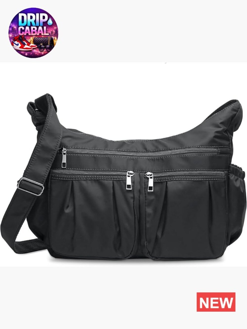 Lightweight Waterproof Nylon Travel Crossbody Bag